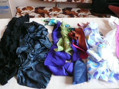 Лот: 4118287. Фото: 1. кусочки ткани. Ткани, нитки, пряжа