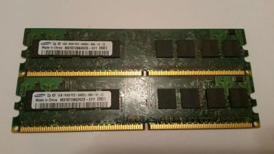 Лот: 5129002. Фото: 1. ddr2 Samsung 1Gb*2шт. Оперативная память