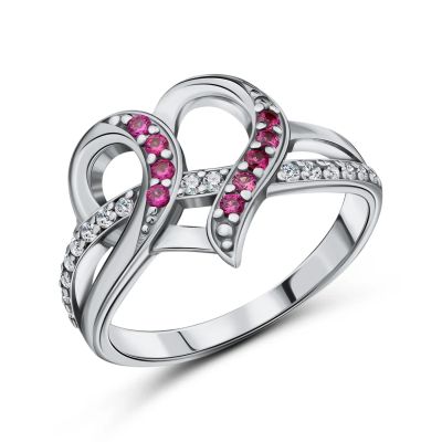 Лот: 23885675. Фото: 1. Серебряное кольцо с фианитами. Кольца, перстни