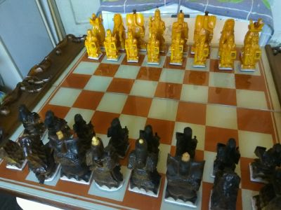 Лот: 12463038. Фото: 1. Резные шахматы+ нарды. Шахматы, шашки, нарды