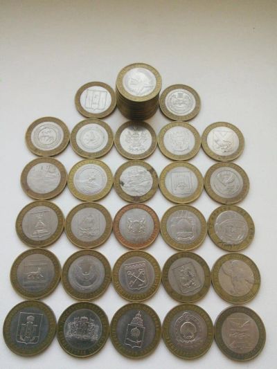 Лот: 11226812. Фото: 1. 40 монет БИМеталл с 1ого рубля... Наборы монет