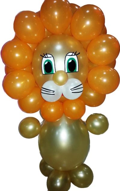 Лот: 9870571. Фото: 1. Фигура из шаров "Лев". Воздушные шары