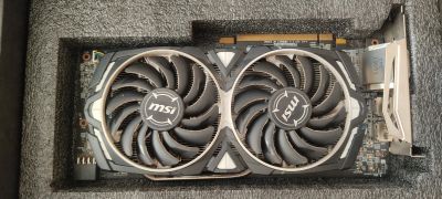 Лот: 21425827. Фото: 1. RX580 ARMOR MSI 8Gb. Видеокарты