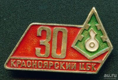 Лот: 8042985. Фото: 1. Знак Красноярский ЦБК 30 лет... Юбилейные