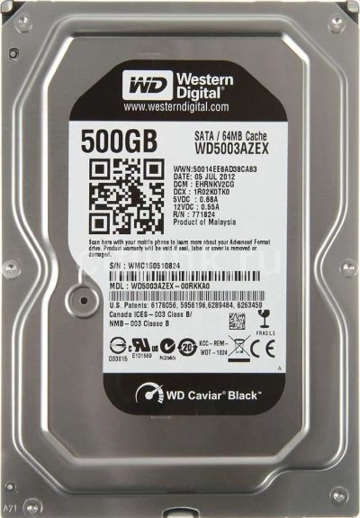 Лот: 6894248. Фото: 1. WD Black 500gb o. Жёсткие диски (HDD)