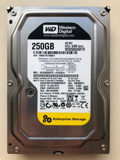 Лот: 20413664. Фото: 1. SATA-II 250Gb Western Digital... Жёсткие диски