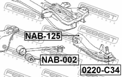 Лот: 18592823. Фото: 1. Сайленблок переднего рычага NAB125... Ходовая, подвеска, рулевое управление