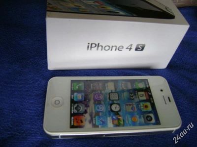 Лот: 4479937. Фото: 1. iPhone 4S 16GB, белый . Смартфоны