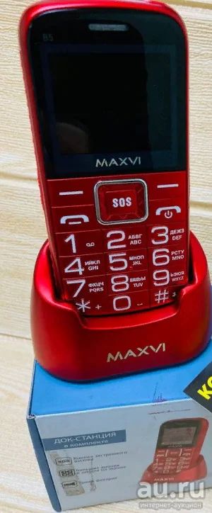 Лот: 18562252. Фото: 1. Сотовый телефон Maxvi B5 Red. Кнопочные мобильные телефоны