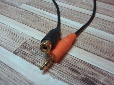 Лот: 1132519. Фото: 1. переходник RCA 4 pole jack3.5... Шлейфы, кабели, переходники