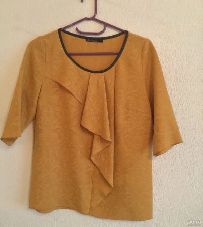 Лот: 13775696. Фото: 1. Горчичная блуза Kira Plastinina... Блузы, рубашки