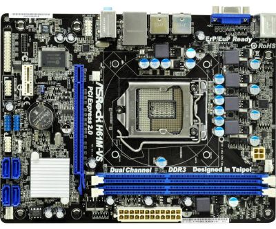 Лот: 8386999. Фото: 1. ASRock H61M-VS неисправна. Материнские платы