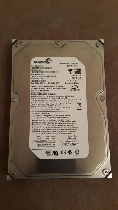 Лот: 8600554. Фото: 1. Жёсткий диск 250 GB Seagate BarraCuda... Жёсткие диски (HDD)