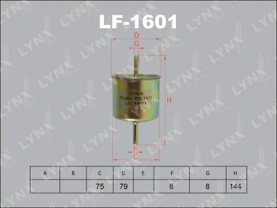 Лот: 13357097. Фото: 1. Lynx LF-1601 Топливный фильтр. Расходные материалы