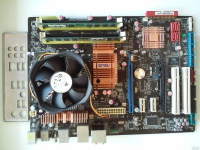 Лот: 13571204. Фото: 1. Комплект E8500 + Asus P5K/EPU... Комплекты запчастей