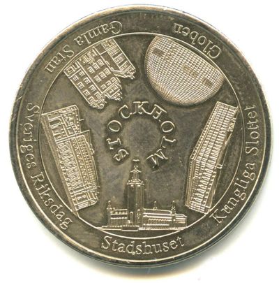 Лот: 17671931. Фото: 1. Швеция туристический жетон Стокгольм... Памятные медали