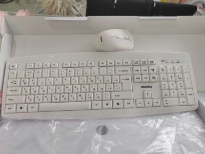 Лот: 15221321. Фото: 1. Клавиатура+мышь Smartbuy ONE SBC-212332AG-W. Клавиатуры и мыши