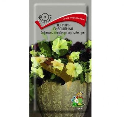 Лот: 15886619. Фото: 1. Петуния Софистика блекберри энд... Садовые цветы