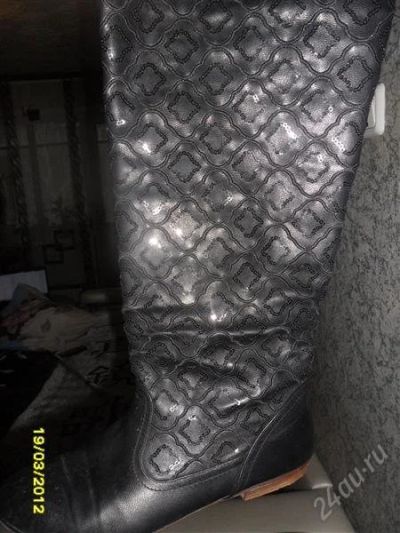 Лот: 1685489. Фото: 1. Сапожки на весну в паетках. Сапоги