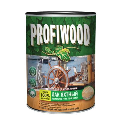 Лот: 24081971. Фото: 1. Лак Profiwood, яхтный, полуматовый... Краски, лаки, растворитель