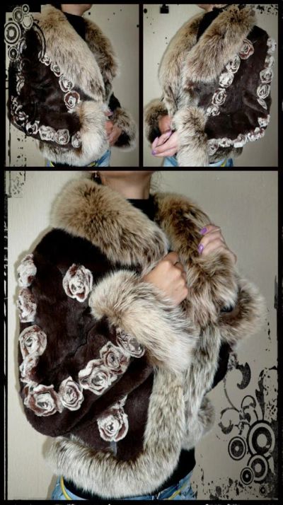 Лот: 3016944. Фото: 1. Шуба кролик и песец. Верхняя одежда