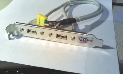 Лот: 7804152. Фото: 1. Планка задняя на 2 USB порта. Шлейфы, кабели, переходники