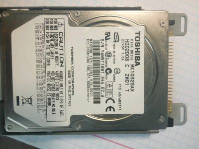 Лот: 12731794. Фото: 1. MK1032GAX - hard drive - 100 GB... Жёсткие диски