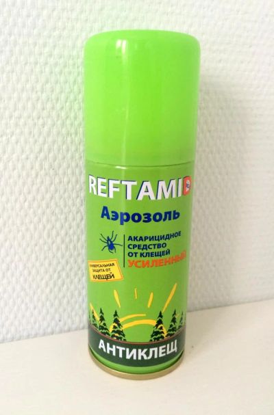 Лот: 5507815. Фото: 1. Аэрозоль Reftamid Антиклещ усиленный... Средства от насекомых и грызунов