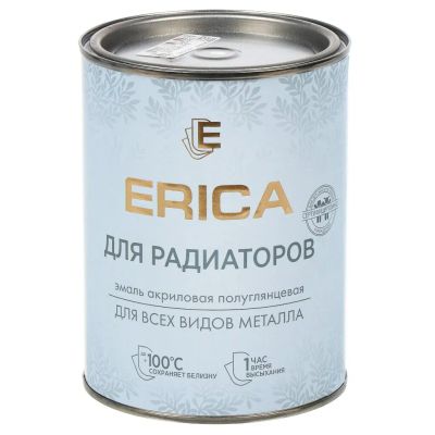 Лот: 24087504. Фото: 1. Эмаль Erica, для радиаторов, термостойкая... Краски, лаки, растворитель