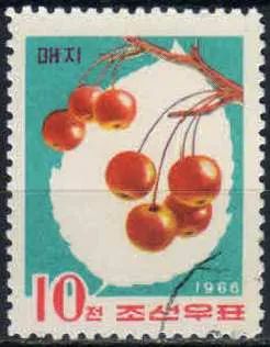 Лот: 21440148. Фото: 1. 1966. Северная Корея. Дикие фрукты... Марки