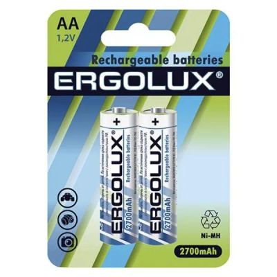 Лот: 24532635. Фото: 1. Аккумуляторы Ergolux AA, 2700mAh... Батарейки, аккумуляторы, элементы питания