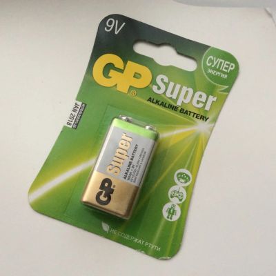 Лот: 6584410. Фото: 1. Батарейка Крона / 6F22, Alkaline... Батарейки, аккумуляторы, элементы питания