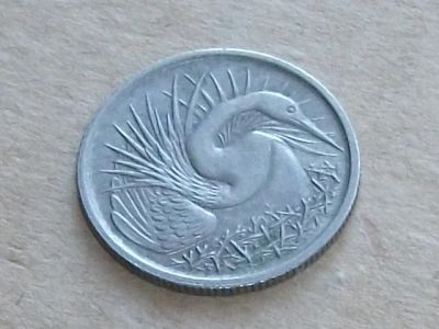 Лот: 7716277. Фото: 1. Монета 5 цент пять Сингапур 1974... Азия