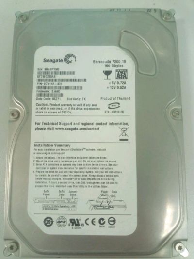 Лот: 12852600. Фото: 1. Неисправный жёсткий диск Seagate... Жёсткие диски (HDD)