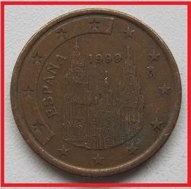 Лот: 14008215. Фото: 1. %% Испания 5 евроцентов 1999. Европа