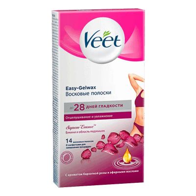 Лот: 23905563. Фото: 1. Veet Суприм Эссенс Полоски восковые... Лекарства