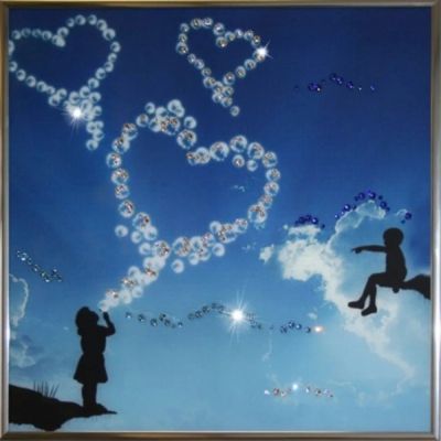Лот: 21290406. Фото: 1. Картина Воздушный поцелуй с кристаллами... Другое (сувениры, подарки)