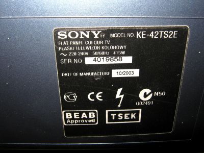 Лот: 21116540. Фото: 1. Телевизор SONY KE-42TS2E. Телевизоры