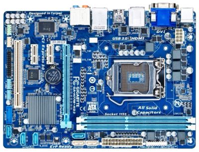 Лот: 7541660. Фото: 1. Материнская плата Gigabyte GA-H77M-HD3... Материнские платы