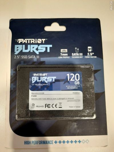 Лот: 16675312. Фото: 1. SSD 120Gb Patriot Burst. SSD-накопители