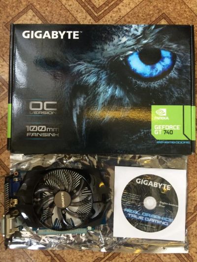 Лот: 6180637. Фото: 1. Gigabit GeForce GT 740 1072Mhz... Видеокарты
