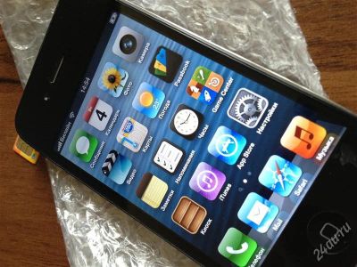 Лот: 2236360. Фото: 1. iPhone 4 16gb черный sim-free... Смартфоны