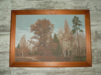 Лот: 15149363. Фото: 1. Панно картина летний лес (большая... Произведения