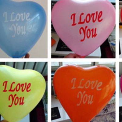 Лот: 5744127. Фото: 1. Шарики l love you разноцветные. Воздушные шары