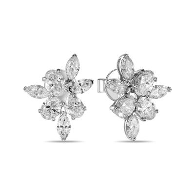 Лот: 24648947. Фото: 1. Серьги с бриллиантом. Серьги, каффы