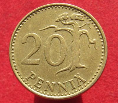 Лот: 16505061. Фото: 1. Финляндия 20 пенни, 1974г. Европа