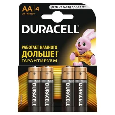 Лот: 7289804. Фото: 1. Батарейка LR6 Duracell Basic BL3... Батарейки, аккумуляторы, элементы питания