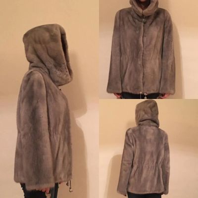 Лот: 8466229. Фото: 1. Шуба норковая голубая ,коротенькая... Верхняя одежда