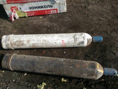 Лот: 12252361. Фото: 1. Балоны ацитиленовый и угликеслотный. Баллоны, газ в баллонах