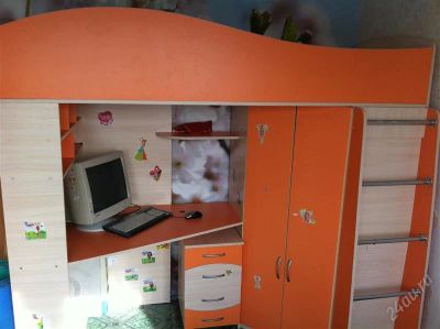 Лот: 2594647. Фото: 1. Детская кровать-чердак. Детские кровати и кроватки